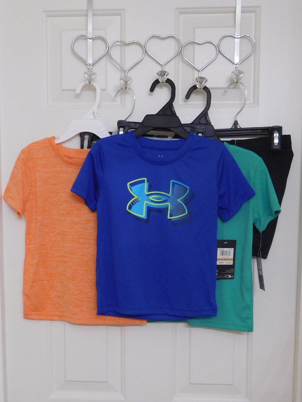 NWT 3 Under Armour Outfits 2pc Shirt & Shorts Set Blue Green Orange Bundle sz 3t